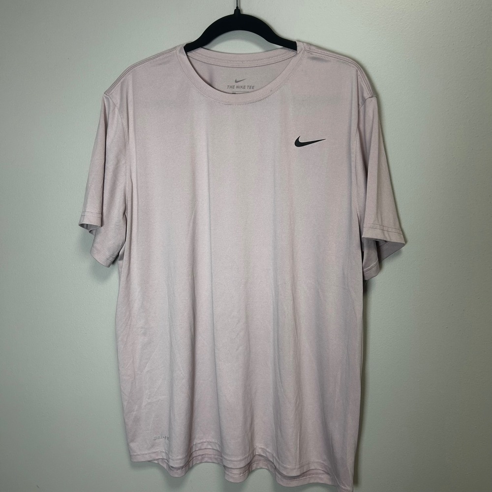 Men's light lavender link dri fit cotton Nike tee XL